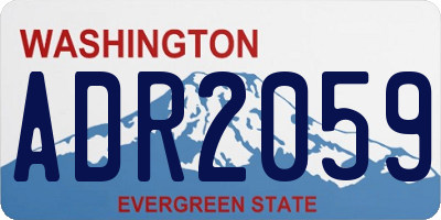 WA license plate ADR2059