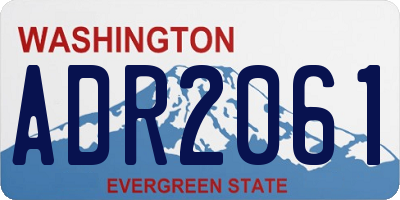WA license plate ADR2061