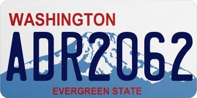 WA license plate ADR2062