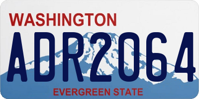 WA license plate ADR2064