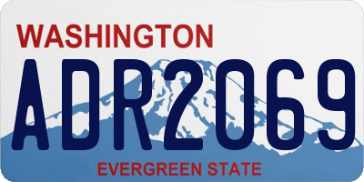 WA license plate ADR2069
