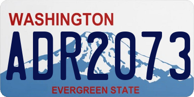 WA license plate ADR2073