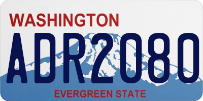 WA license plate ADR2080