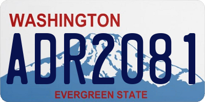 WA license plate ADR2081