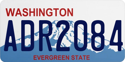 WA license plate ADR2084