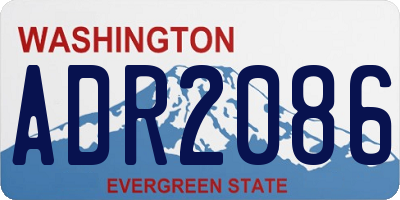 WA license plate ADR2086