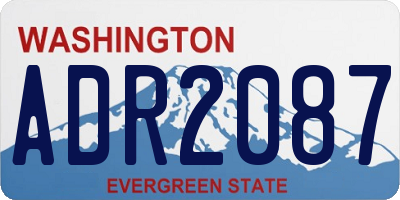WA license plate ADR2087