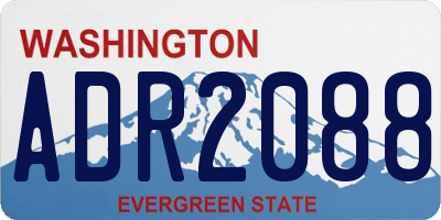 WA license plate ADR2088