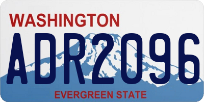 WA license plate ADR2096