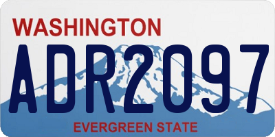 WA license plate ADR2097