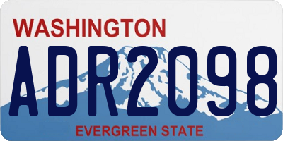 WA license plate ADR2098