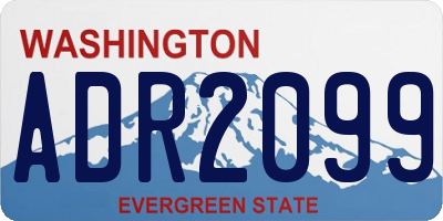 WA license plate ADR2099