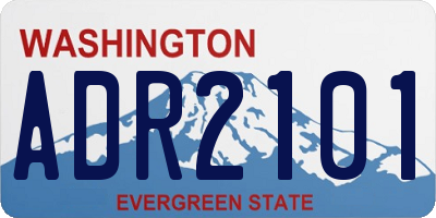 WA license plate ADR2101