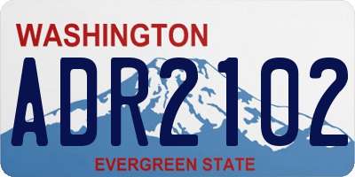 WA license plate ADR2102