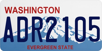 WA license plate ADR2105