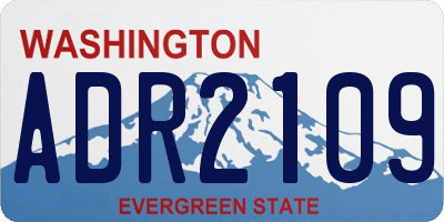 WA license plate ADR2109