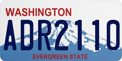 WA license plate ADR2110