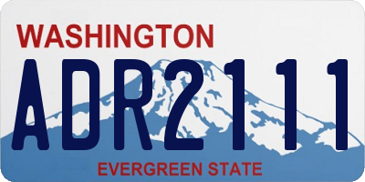 WA license plate ADR2111