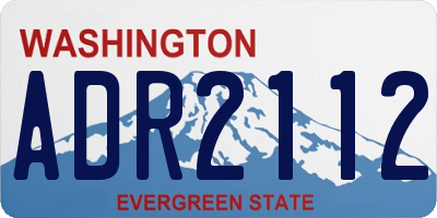 WA license plate ADR2112