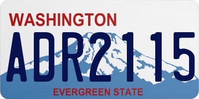 WA license plate ADR2115