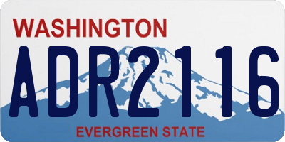 WA license plate ADR2116