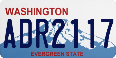 WA license plate ADR2117