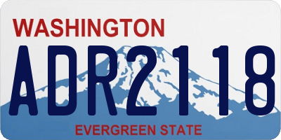 WA license plate ADR2118