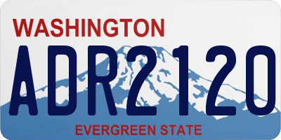 WA license plate ADR2120