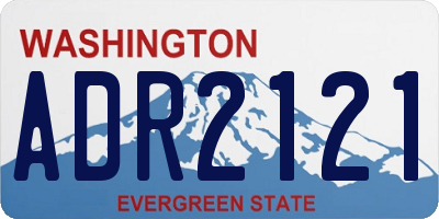 WA license plate ADR2121