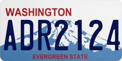 WA license plate ADR2124