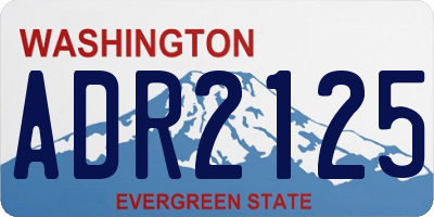 WA license plate ADR2125