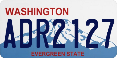 WA license plate ADR2127
