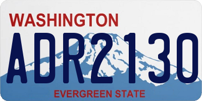WA license plate ADR2130