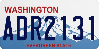 WA license plate ADR2131
