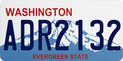 WA license plate ADR2132
