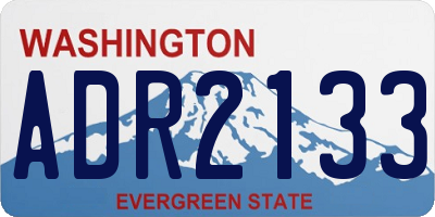 WA license plate ADR2133
