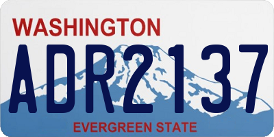 WA license plate ADR2137