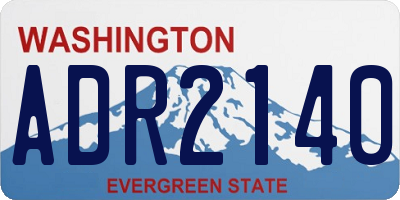 WA license plate ADR2140