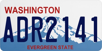 WA license plate ADR2141