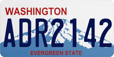 WA license plate ADR2142