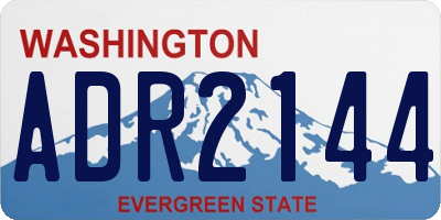 WA license plate ADR2144