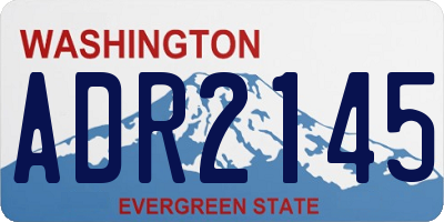 WA license plate ADR2145