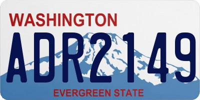 WA license plate ADR2149