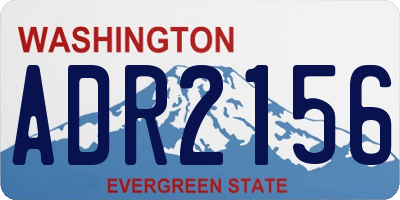 WA license plate ADR2156