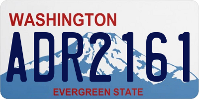 WA license plate ADR2161