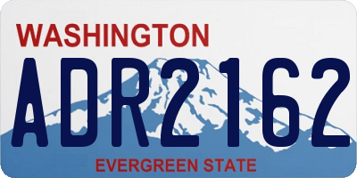 WA license plate ADR2162