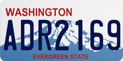 WA license plate ADR2169