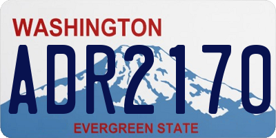WA license plate ADR2170