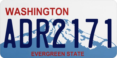 WA license plate ADR2171