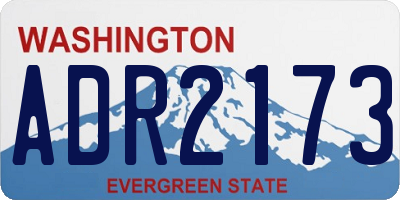 WA license plate ADR2173